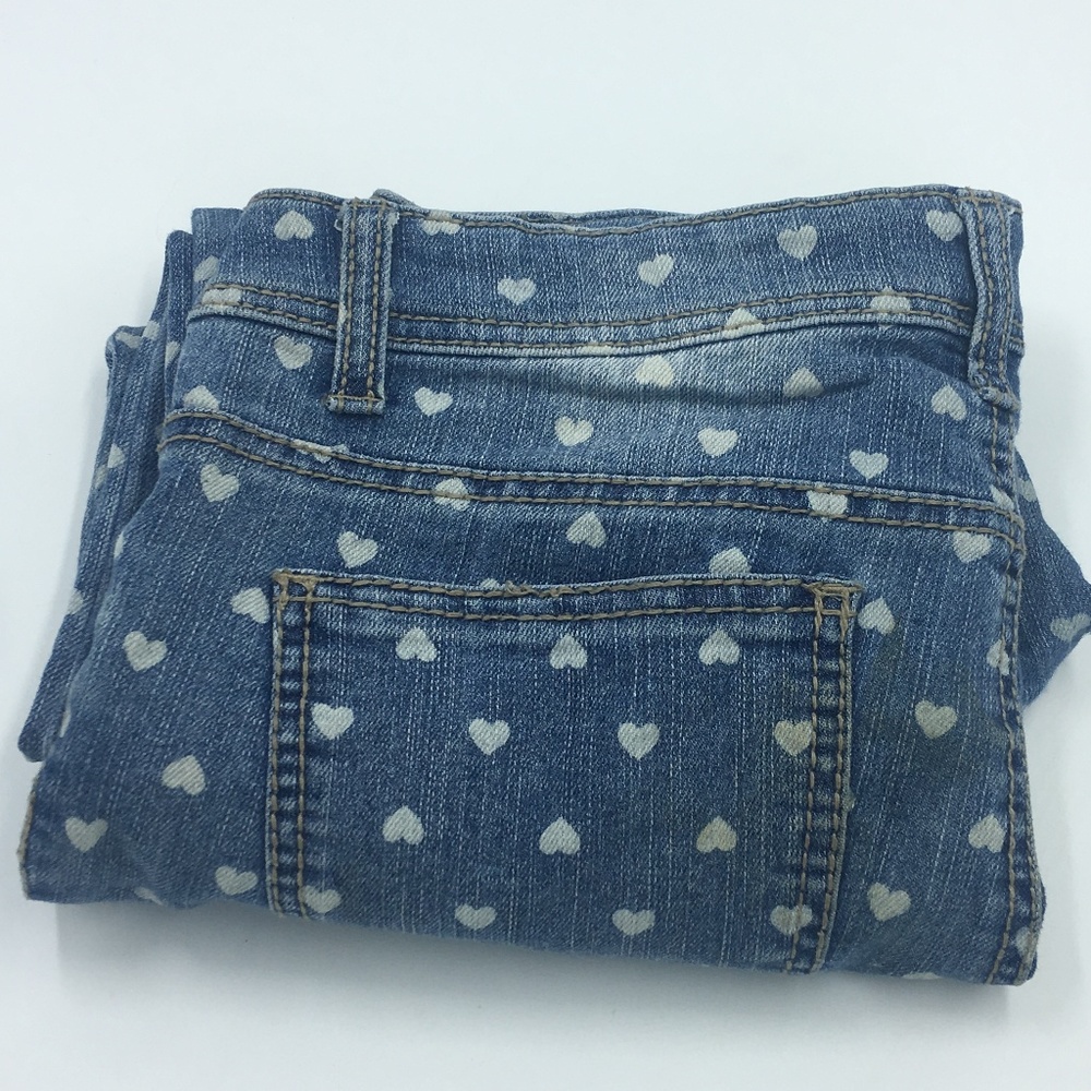 CHEROKEE  GIRLS DISTRESSED JEANS WITH WHITE HEARTS